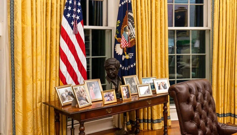 César Chávez Has a Prominent Place in Joe Biden’s Oval Office