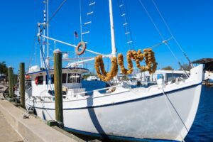 A boat docked at Tarpon Springs.