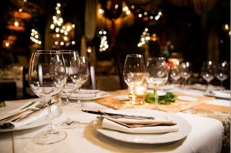 A table at a nice restaurant.